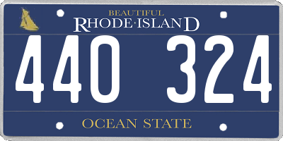 RI license plate 440324
