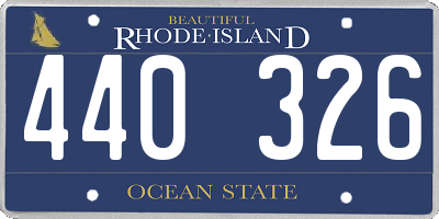 RI license plate 440326