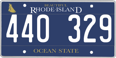 RI license plate 440329