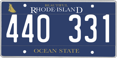 RI license plate 440331