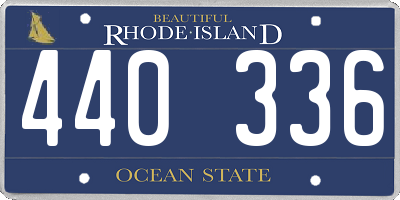 RI license plate 440336