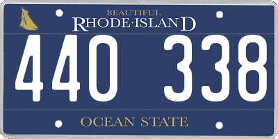 RI license plate 440338