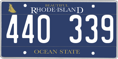 RI license plate 440339