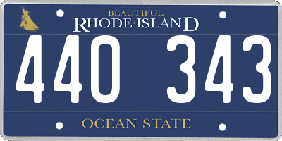 RI license plate 440343