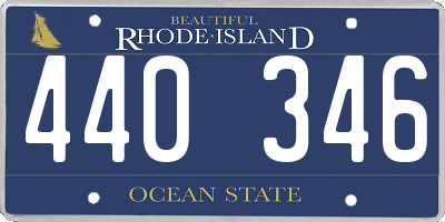 RI license plate 440346