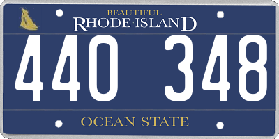 RI license plate 440348