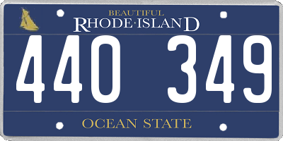 RI license plate 440349