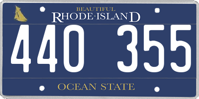 RI license plate 440355