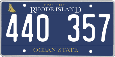 RI license plate 440357