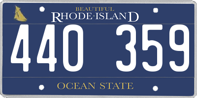 RI license plate 440359