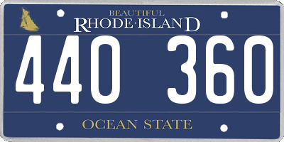 RI license plate 440360