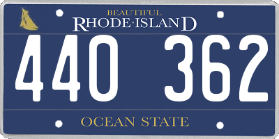 RI license plate 440362