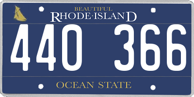 RI license plate 440366