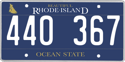 RI license plate 440367
