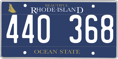 RI license plate 440368