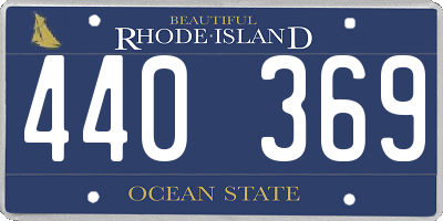 RI license plate 440369