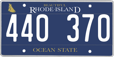 RI license plate 440370