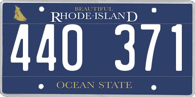 RI license plate 440371