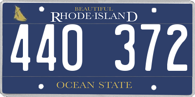 RI license plate 440372