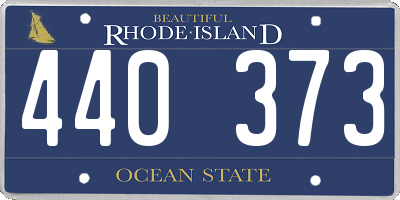 RI license plate 440373