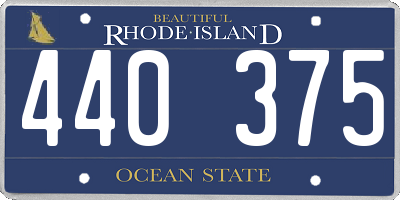 RI license plate 440375