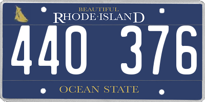 RI license plate 440376