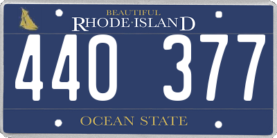 RI license plate 440377