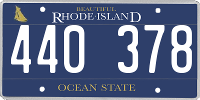 RI license plate 440378