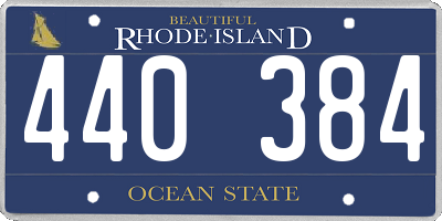 RI license plate 440384