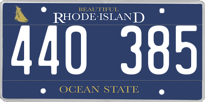 RI license plate 440385