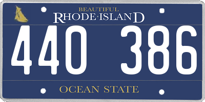 RI license plate 440386