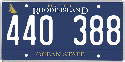 RI license plate 440388