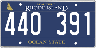 RI license plate 440391