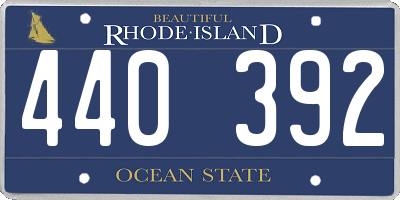 RI license plate 440392