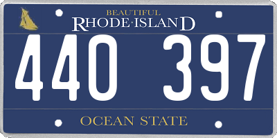 RI license plate 440397