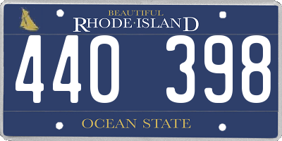 RI license plate 440398