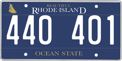 RI license plate 440401