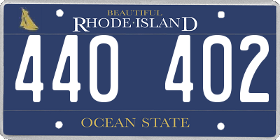RI license plate 440402