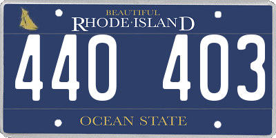RI license plate 440403