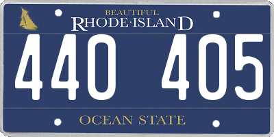 RI license plate 440405