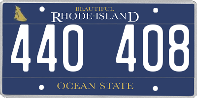 RI license plate 440408