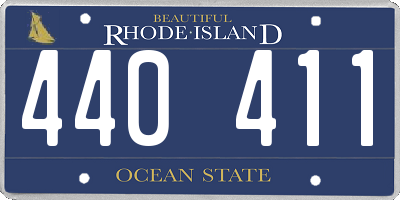 RI license plate 440411