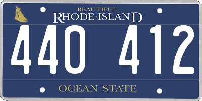 RI license plate 440412