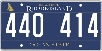 RI license plate 440414