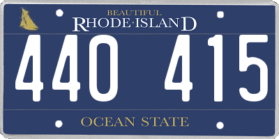 RI license plate 440415
