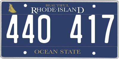 RI license plate 440417
