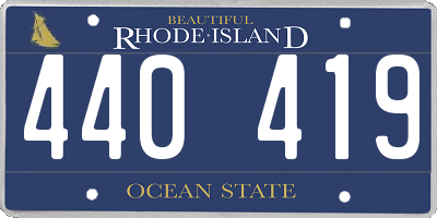 RI license plate 440419