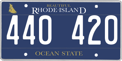 RI license plate 440420