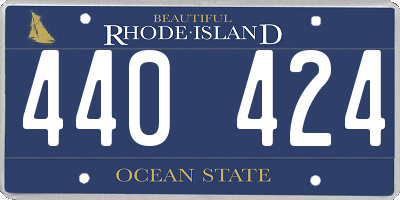 RI license plate 440424