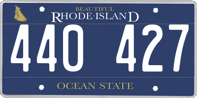 RI license plate 440427